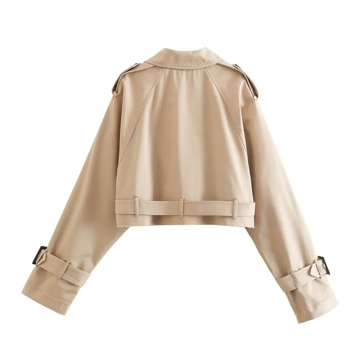 Levoire | Veste Courte À Col Portefeuille À Manches Longues Avec Ceintures