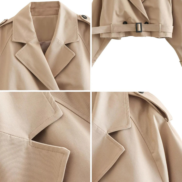 Levoire | Veste Courte À Col Portefeuille À Manches Longues Avec Ceintures