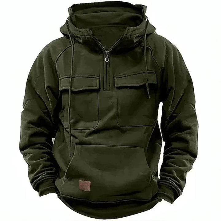 Levoire | Sweat Capuche Confortable Journées Détendues Vert armée