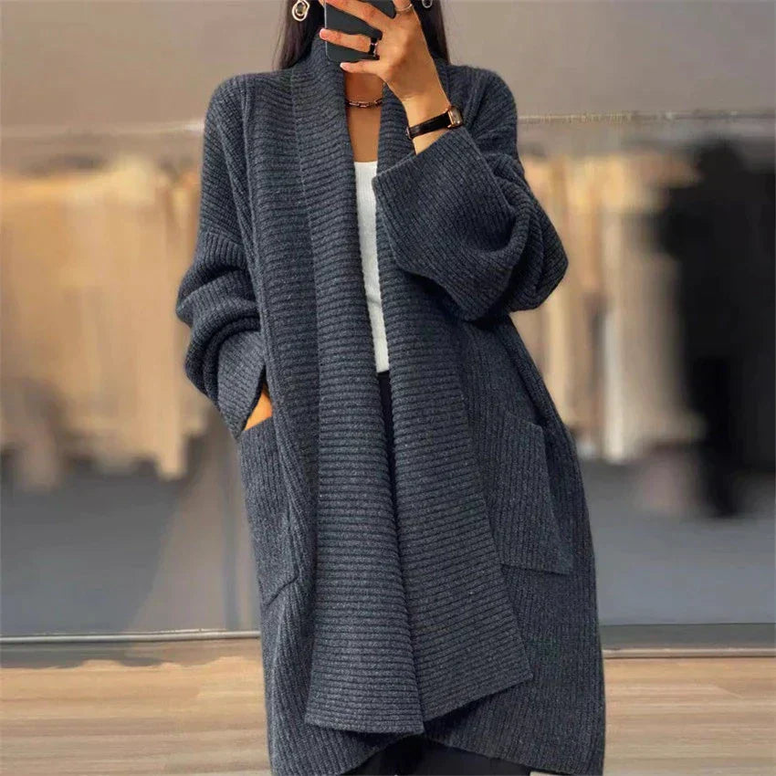 Levoire | Cardigan Long Pour Femme - Chaud Gris