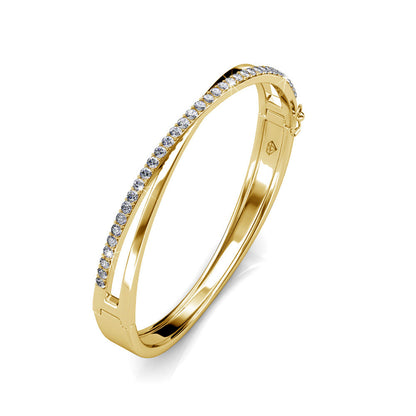 Levoire | Criss en laiton de haute qualité orné de 39 cristaux Autrichiens de très haute qualité - Livraison Offerte Plaqué Or 18k