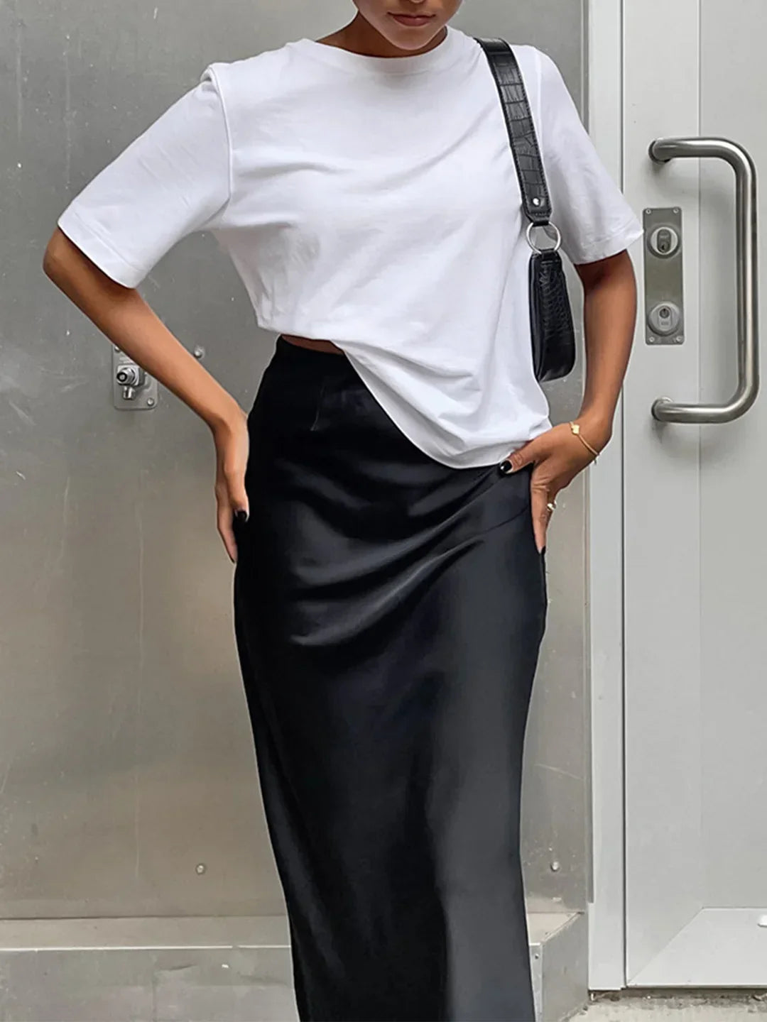 Levoire | Jupe Maxi Sametti Noir