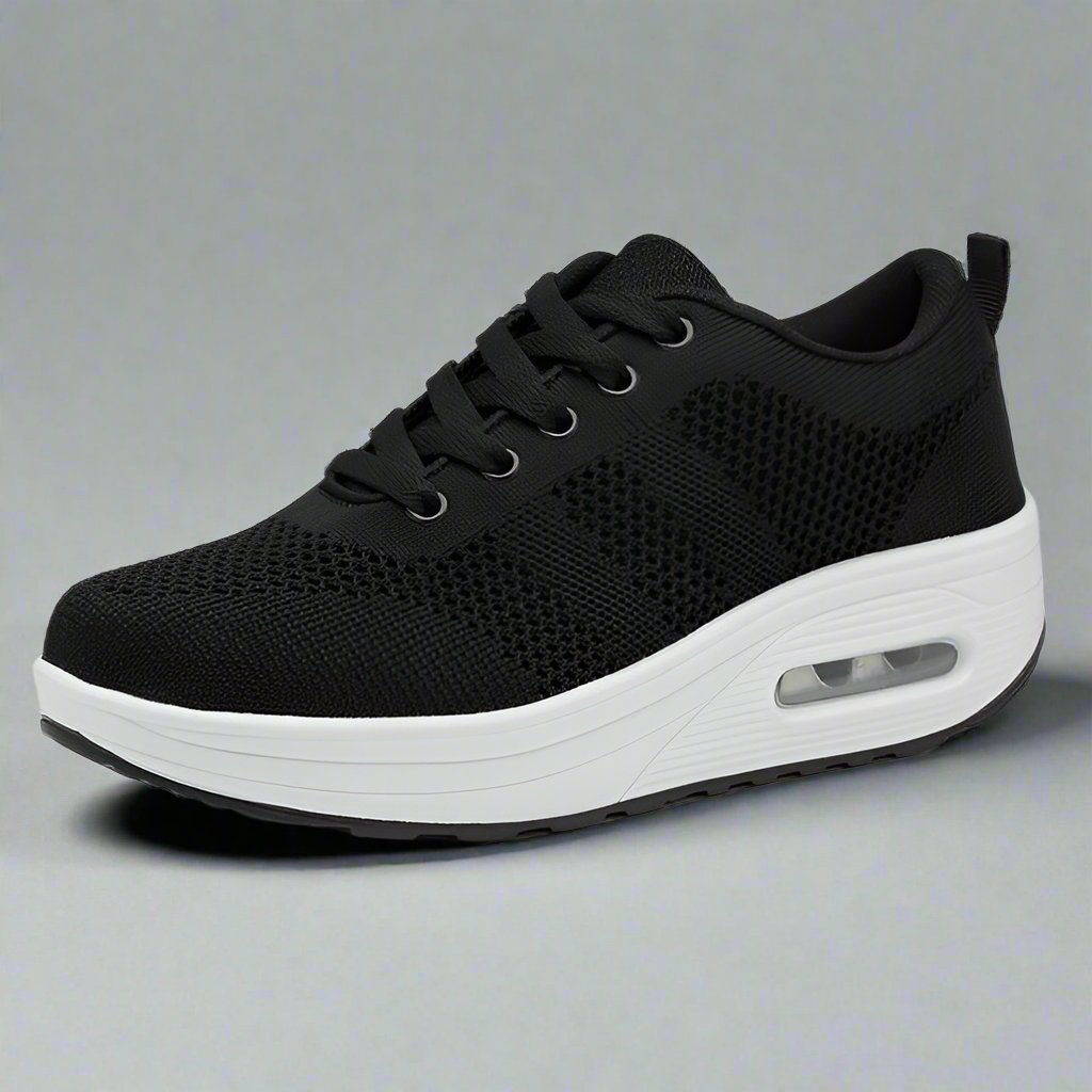 Levoire | Chaussures De Soin Ergonomiques Avec Support De Pied Et Bout Large Noir