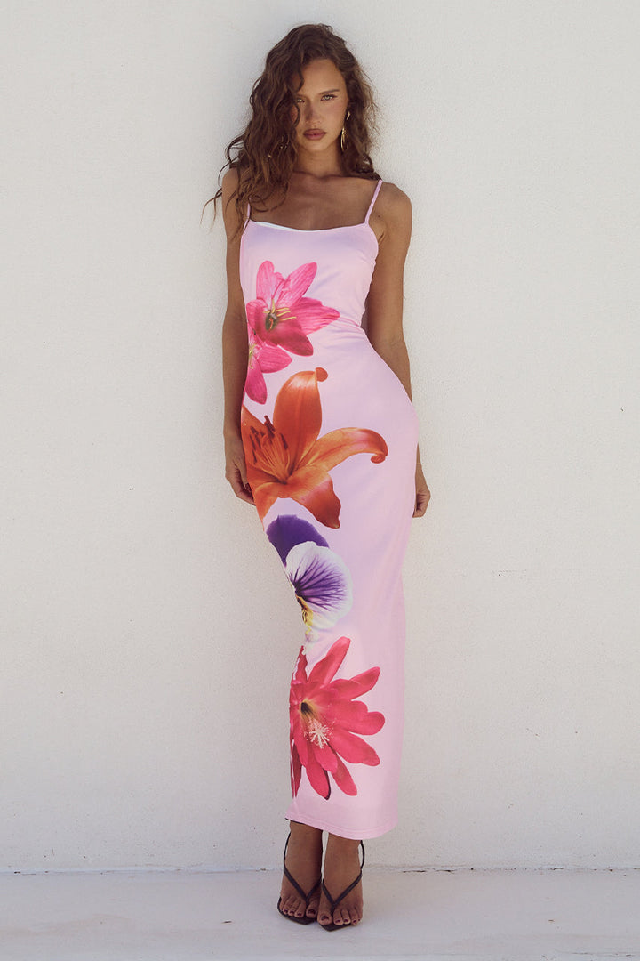Levoire | Robe Bodycon À Imprimé Floral Rosa