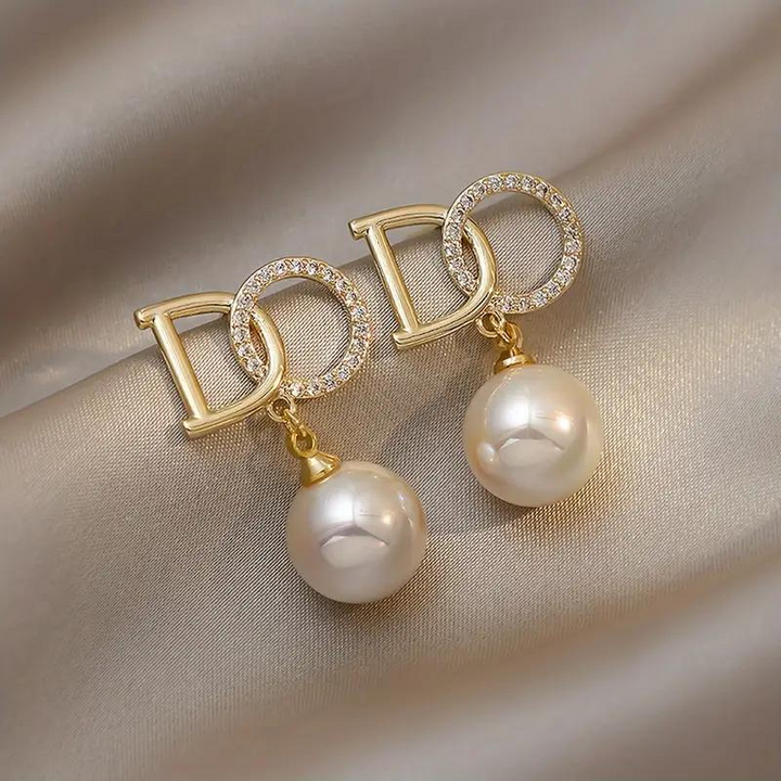 Levoire | Boucles D'Oreilles En Perles Pendentifs En Lettres De Perles Élégants