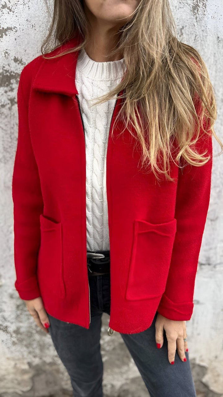 Levoire | Veste À Manches Longues Confortable Avec Fermeture Éclair Et Poches Rot