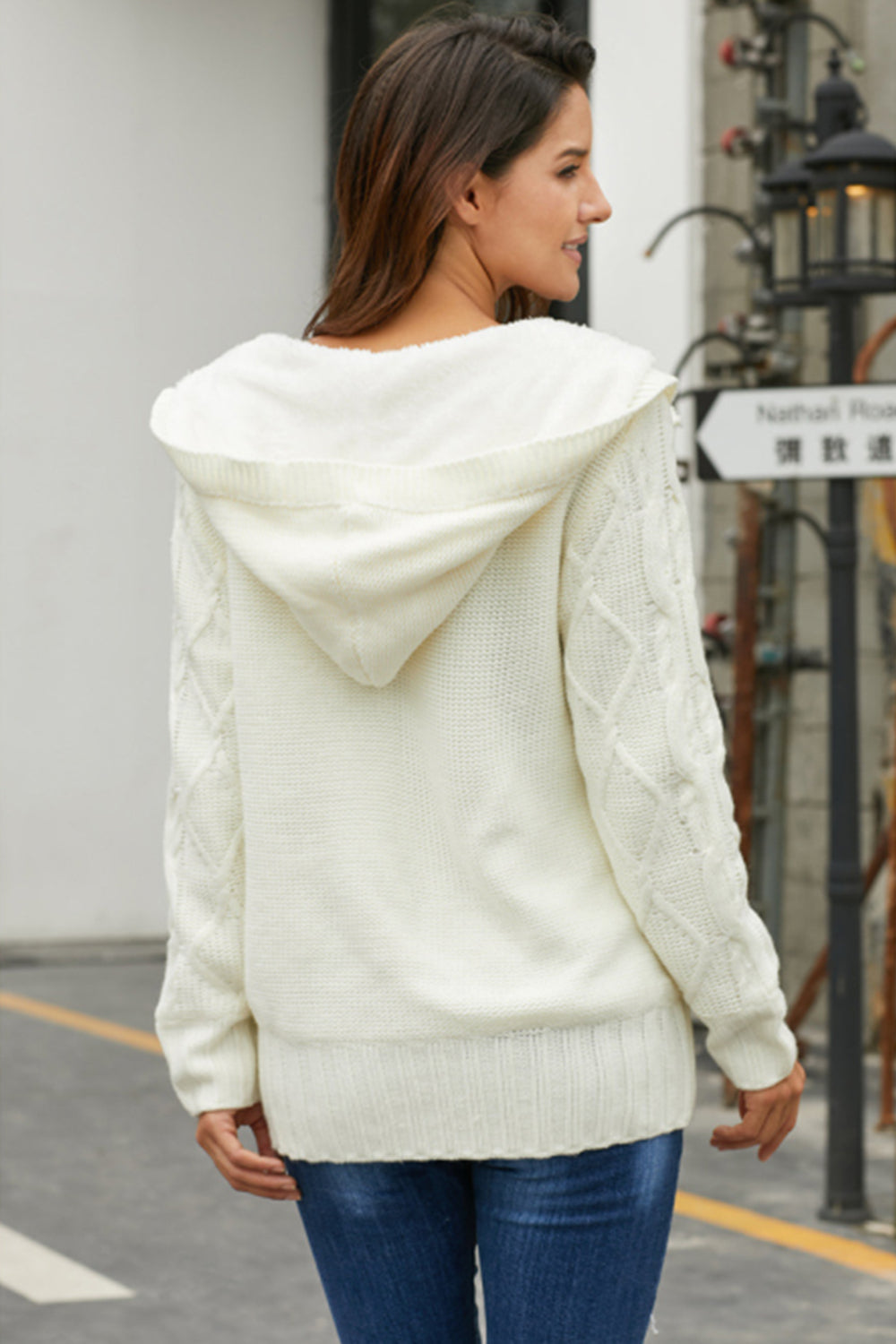 Levoire | Bouton avant Capuche Poche Pull Vêtements d'extérieur Cardigan