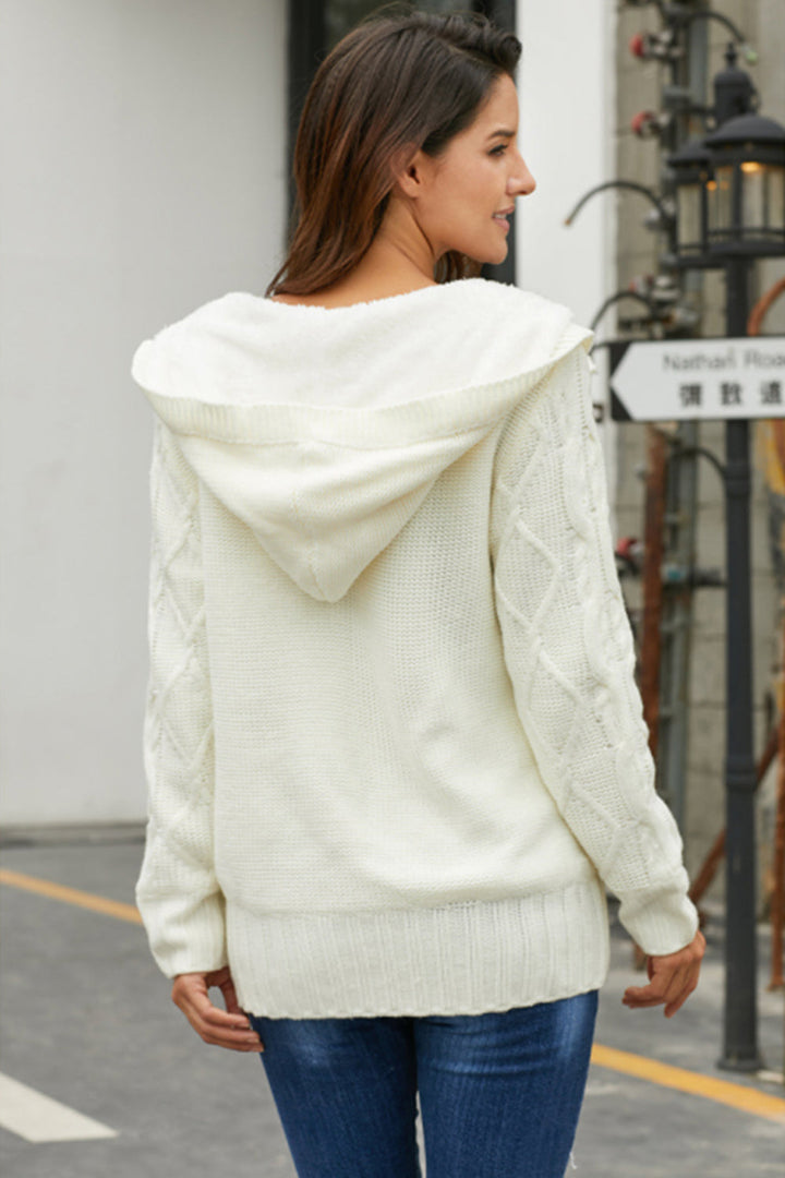 Levoire | Bouton avant Capuche Poche Pull Vêtements d'extérieur Cardigan