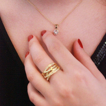 Levoire | et Pendentif Birth Stone orné d'un cristal autrichien de haute qualité - Livraison offerte