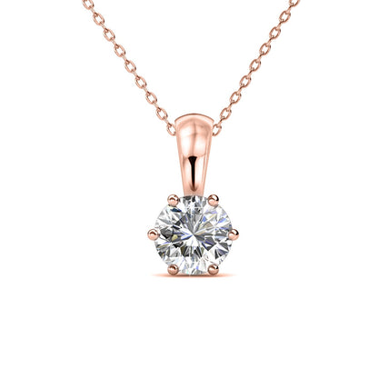 Levoire | et Pendentif Birth Stone orné d'un cristal autrichien de haute qualité - Livraison offerte Plaqué Or Rose 18k