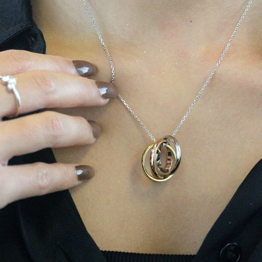 Levoire | 3 realms plaqué Rhodium orné d'un cristal autrichien de très haute qualité - Livraison Offerte