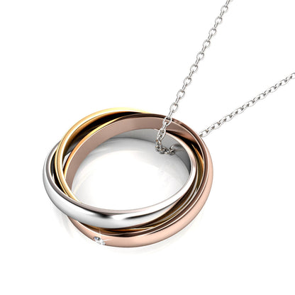 Levoire | 3 realms plaqué Rhodium orné d'un cristal autrichien de très haute qualité - Livraison Offerte