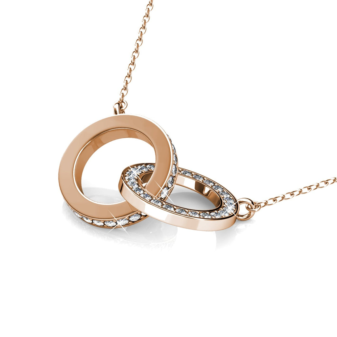 Levoire | Circle Twin orné de 52 cristaux autrichiens de très haute qualité - Livraison Offerte Plaqué Rhodium
