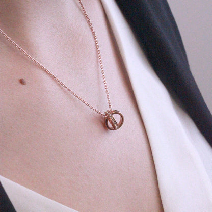 Levoire | et pendentif Circle Hoop orné de 20 cristaux Swarovski - Livraison Offerte