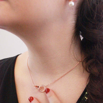 Levoire | et pendentif Circle Hoop orné de 20 cristaux Swarovski - Livraison Offerte