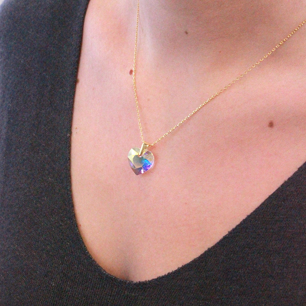 Levoire | Crystaline Heart ornées d'un Cristal Autrichien de très haute qualité - Livraison Offerte