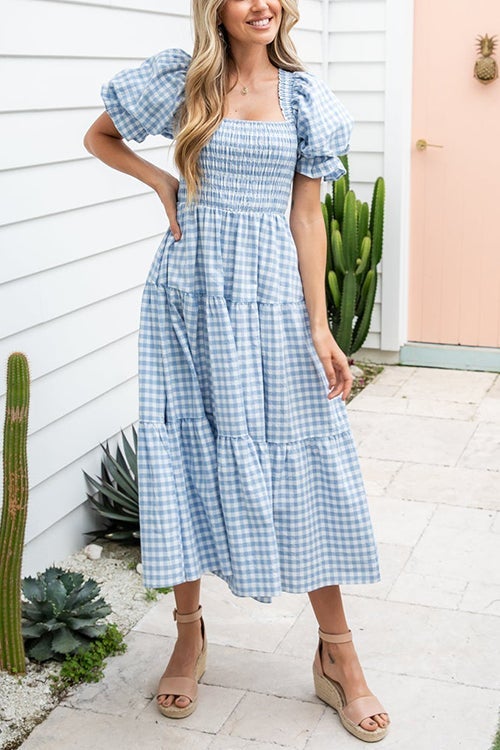Levoire | Robe À Motifs Pour Femmes Sophie Bleu