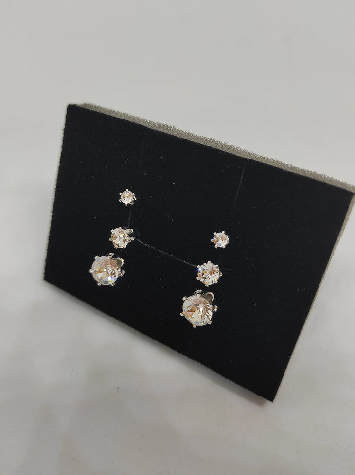 Levoire | Trinity de 3 paires de Boucles d'oreilles ornées de cristaux autrichien haute qualité - Livraison Offerte