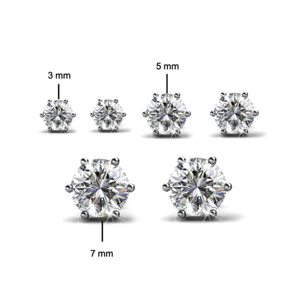 Levoire | Trinity de 3 paires de Boucles d'oreilles ornées de cristaux autrichien haute qualité - Livraison Offerte