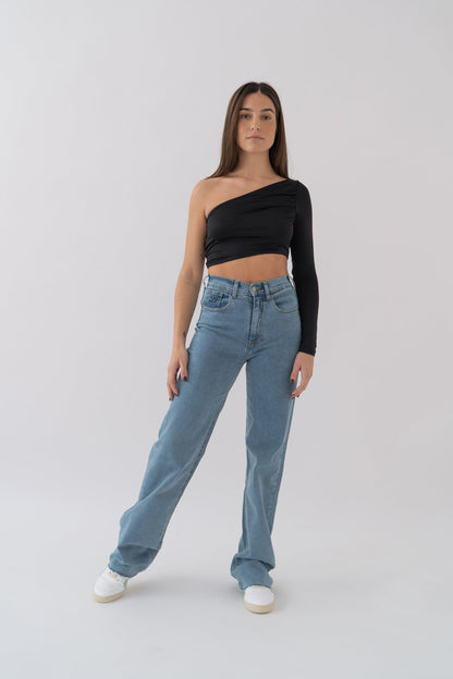 Levoire | Jeans à jambe large pour femme - Bleu