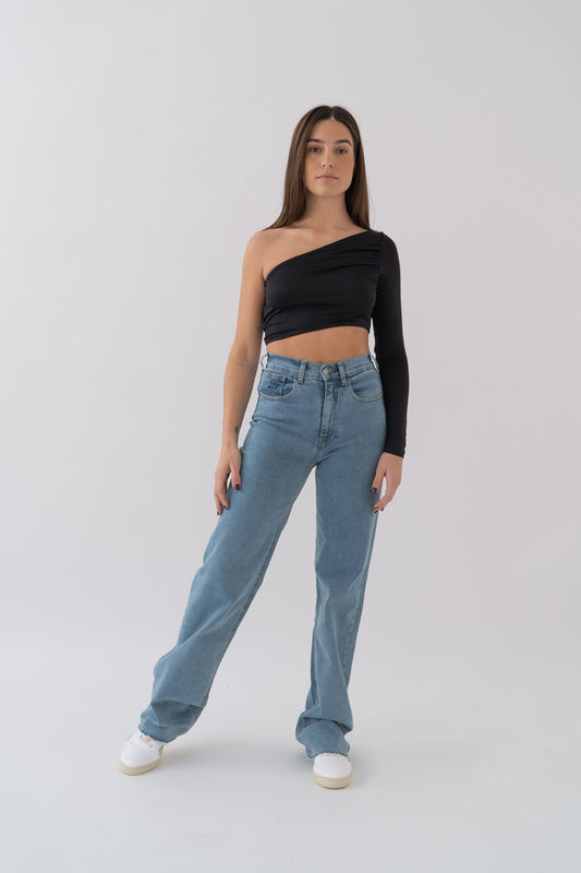 Levoire | Jeans à jambe large pour femme - Bleu