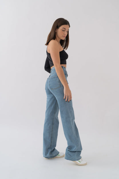Levoire | Jeans à jambe large pour femme - Bleu Bleu