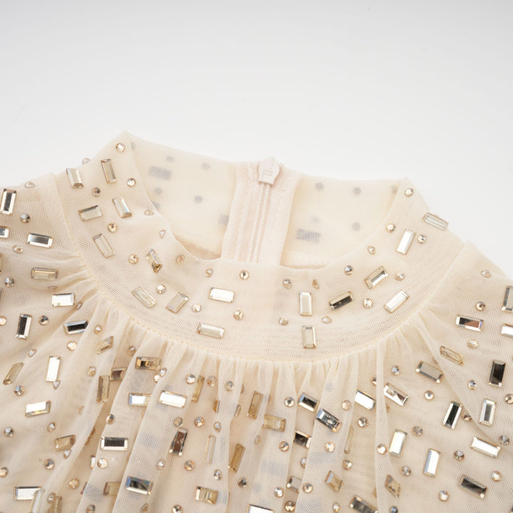 Levoire | Robe Minime Drapée Revêtue De Cristal