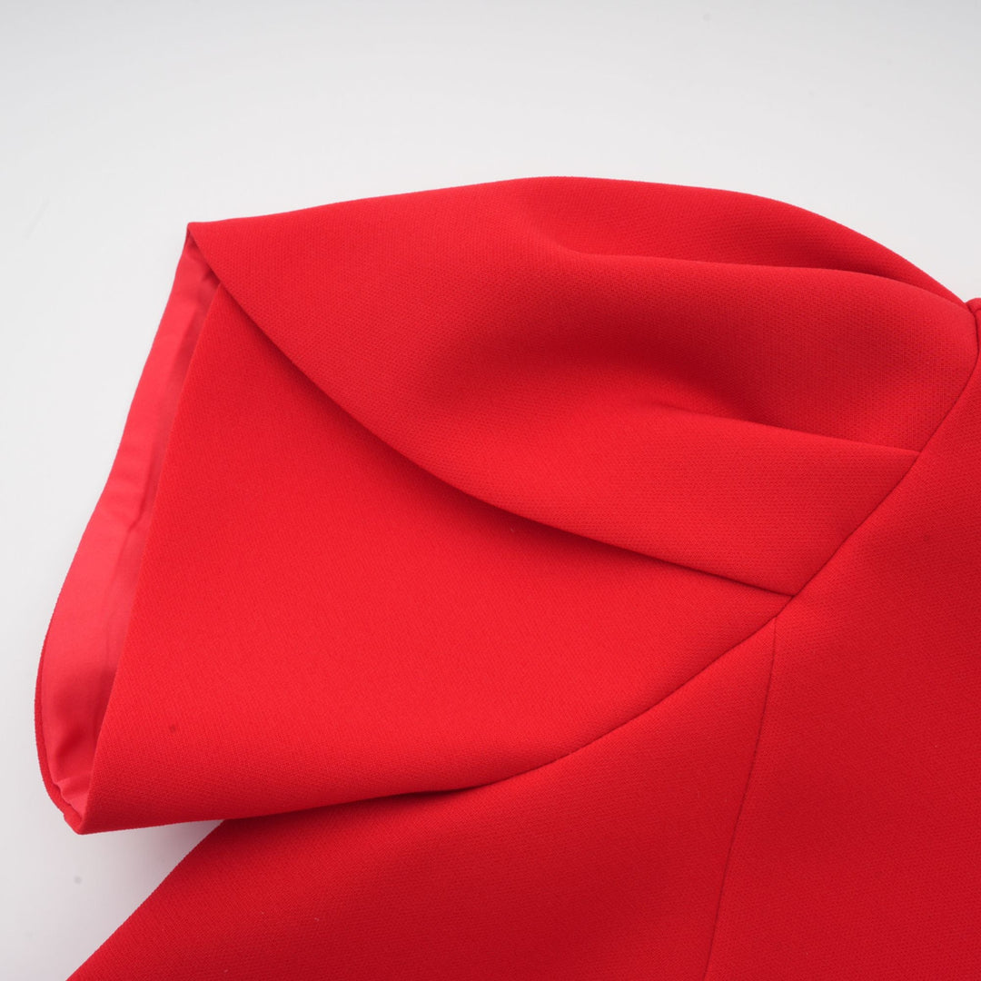 Levoire | Robe Mini À Découpe Baillement De Manche Pétale Rouge