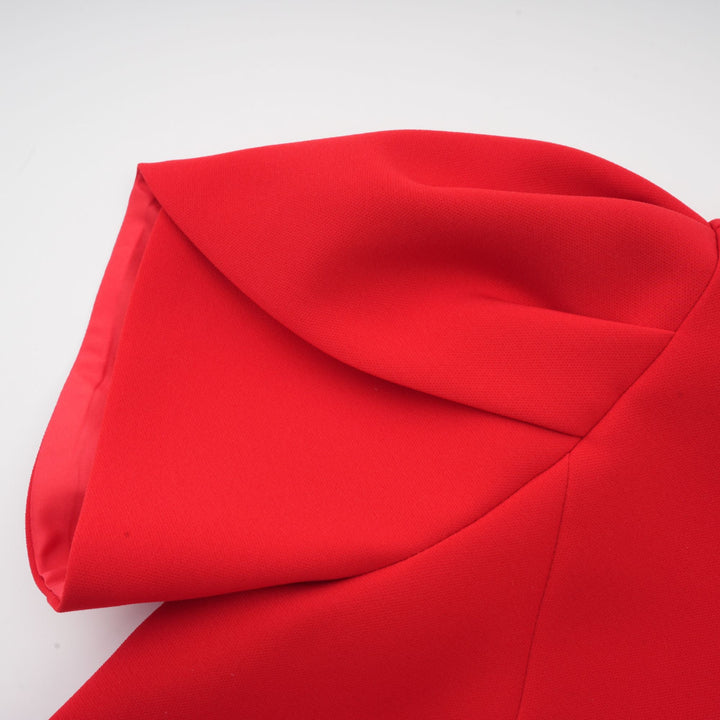 Levoire | Robe Mini À Découpe Baillement De Manche Pétale Rouge