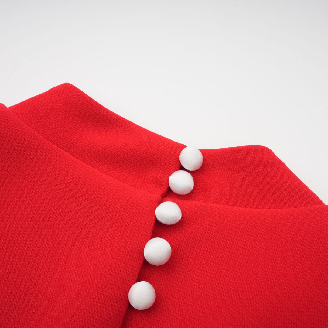 Levoire | Robe Mini À Découpe Baillement De Manche Pétale Rouge