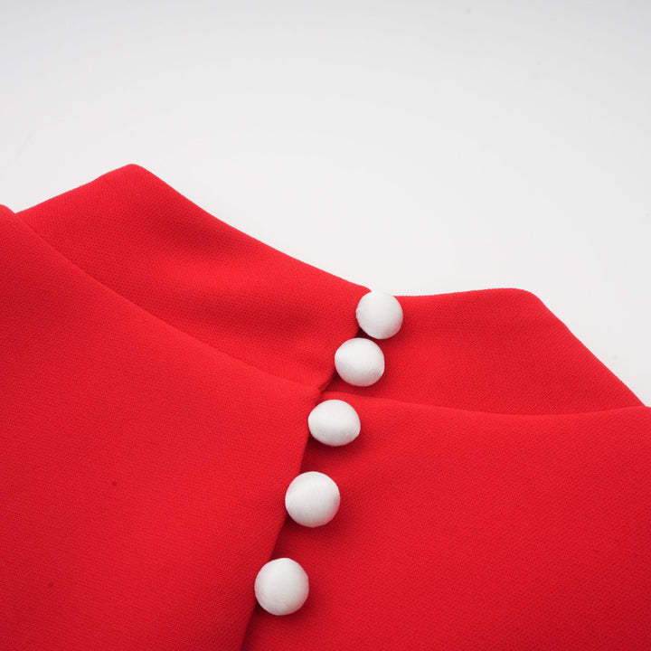 Levoire | Robe Mini À Découpe Baillement De Manche Pétale Rouge