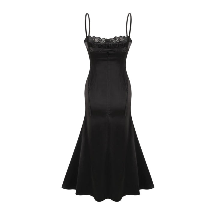 Levoire | Dentelle Satin Mi-Long Robe