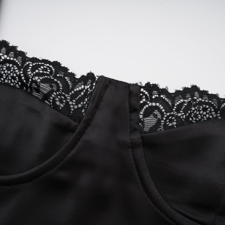 Levoire | Dentelle Satin Mi-Long Robe