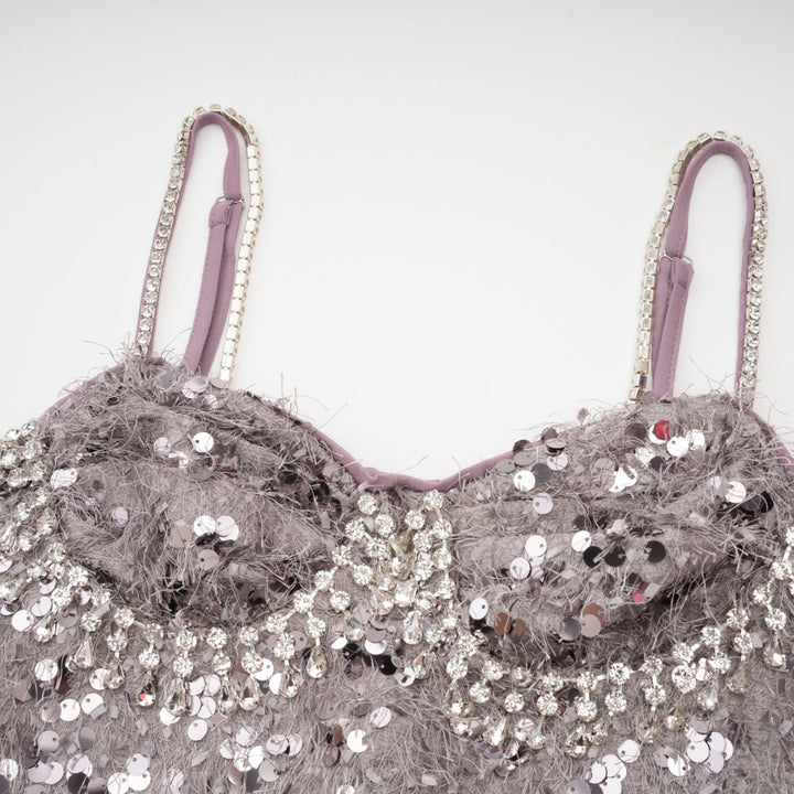 Levoire | Robe Mini Décorée Lila