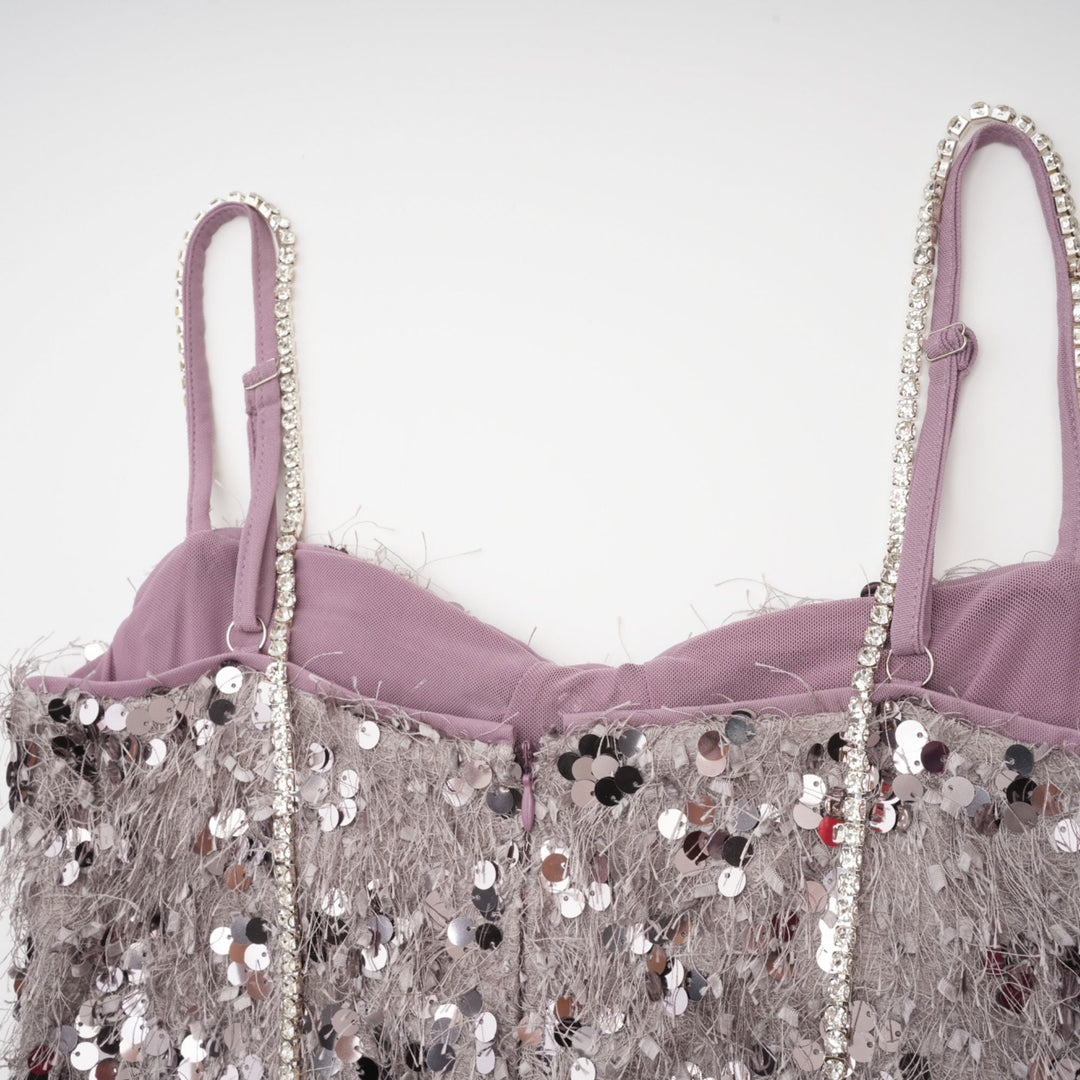 Levoire | Robe Mini Décorée Lila