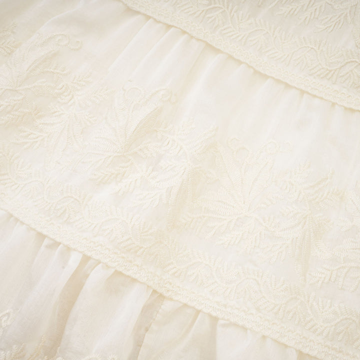 Levoire | Dentelle Tulle Midi Robe