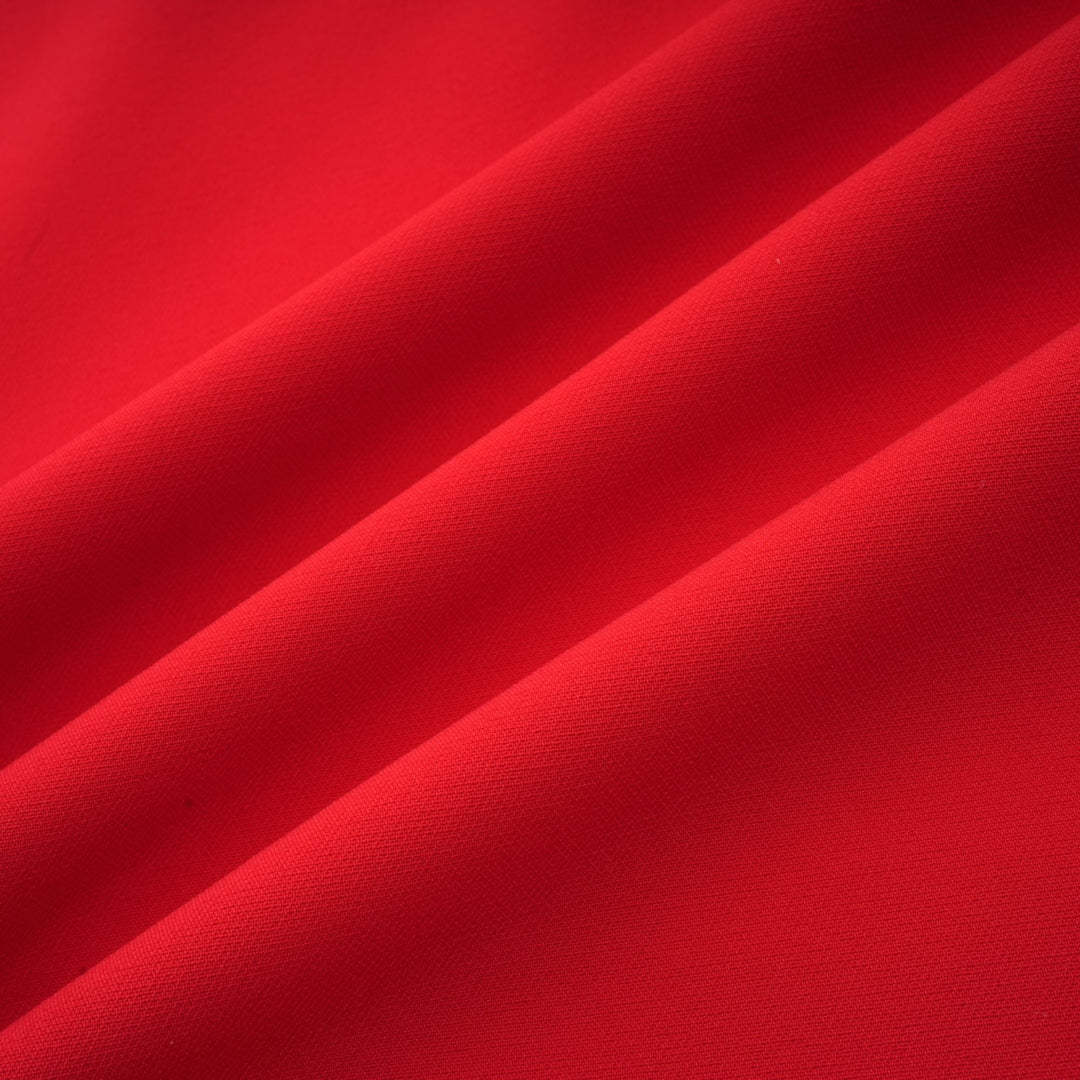 Levoire | Robe Rouge À Manches Longues Avec Décorations Florales
