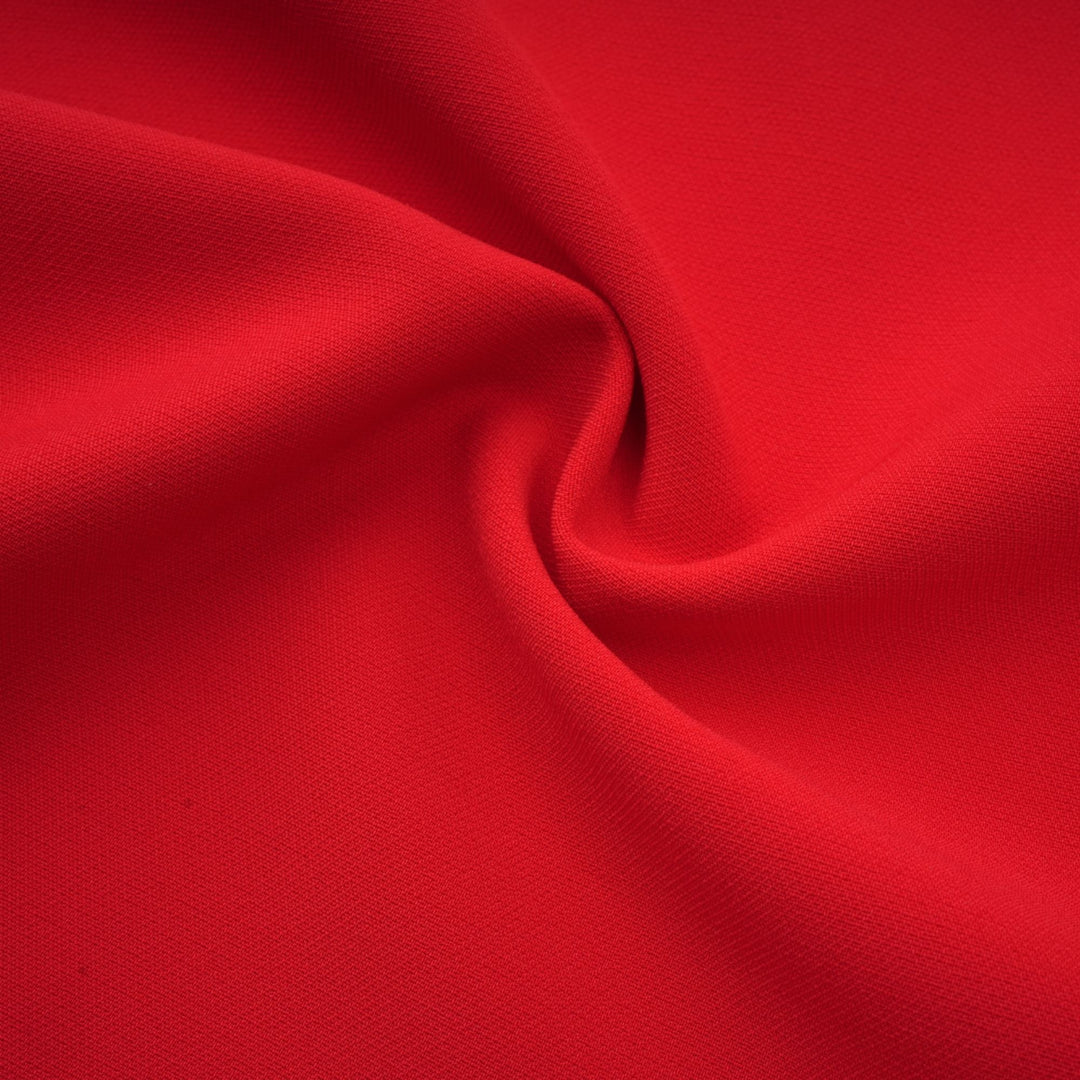 Levoire | Robe Rouge À Manches Longues Avec Décorations Florales