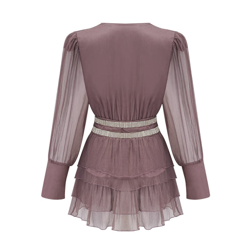 Levoire | Robe Mini En Soie Ornée De Cristaux