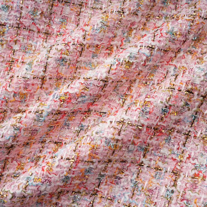 Levoire | Robe Mini En Tweed Rose Décorée