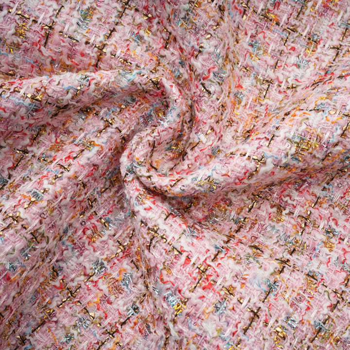 Levoire | Robe Mini En Tweed Rose Décorée