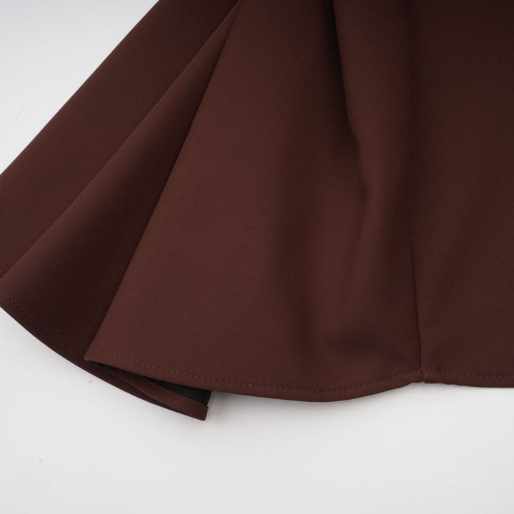 Levoire | Robe Mini À Encolure Asymétrique Marron Puff