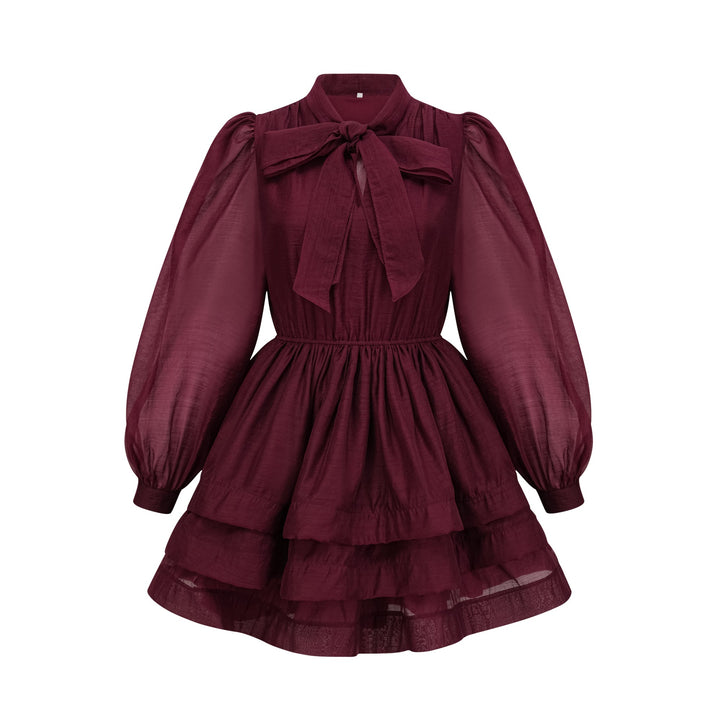 Levoire | Robe Mini Évasée Rayée Rouge