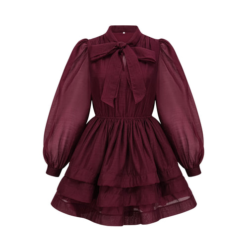 Levoire | Robe Mini Évasée Rayée Rouge