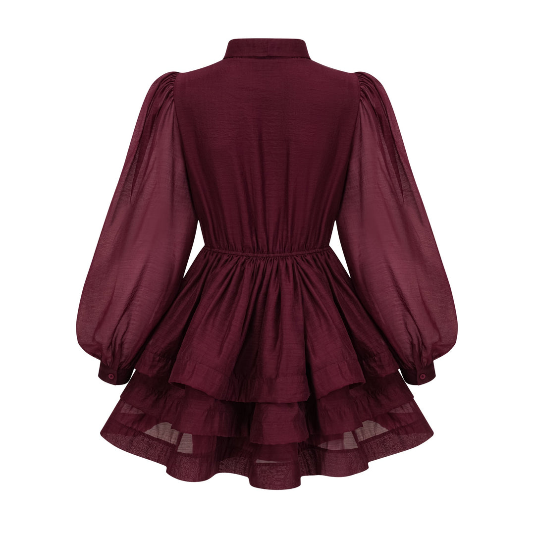 Levoire | Robe Mini Évasée Rayée Rouge
