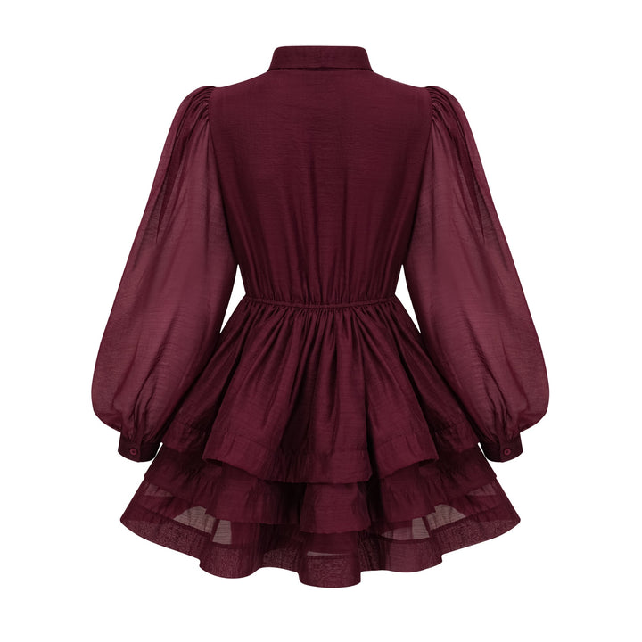 Levoire | Robe Mini Évasée Rayée Rouge