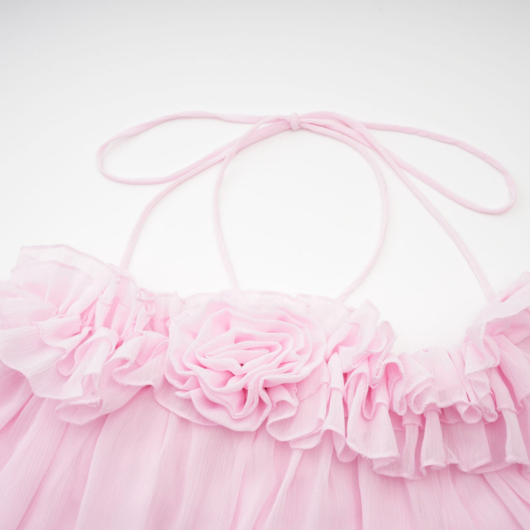 Levoire | Top Sans Bretelles Semi-Transparent Rose