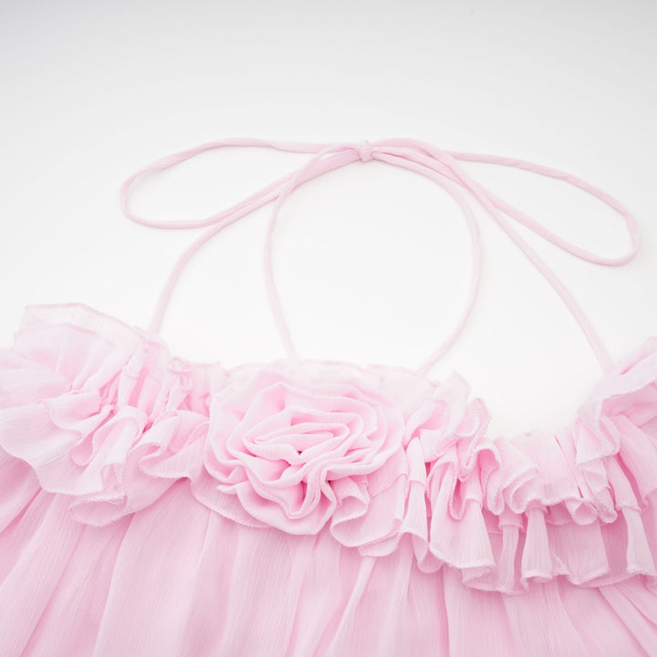 Levoire | Top Sans Bretelles Semi-Transparent Rose