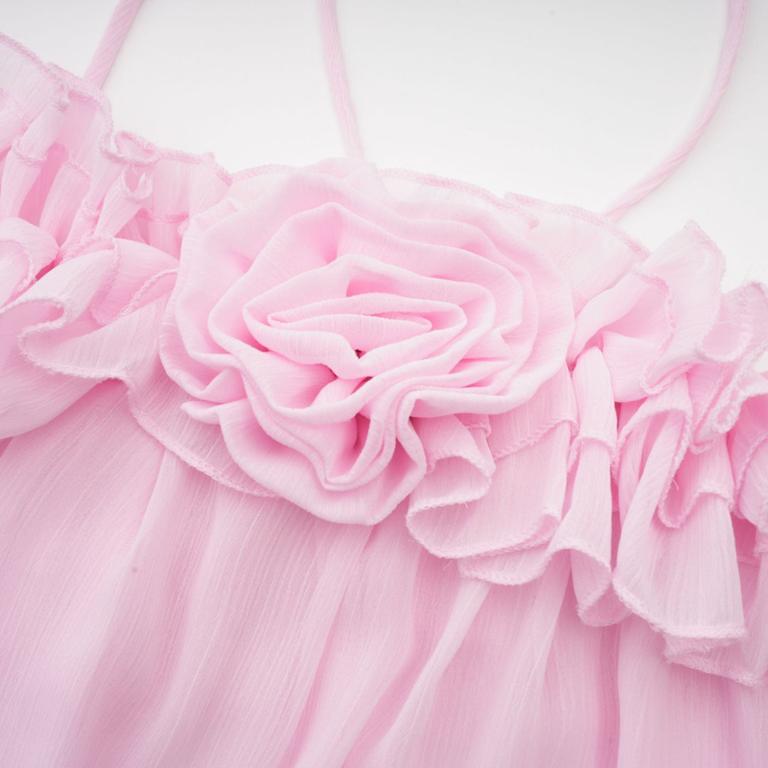 Levoire | Top Sans Bretelles Semi-Transparent Rose