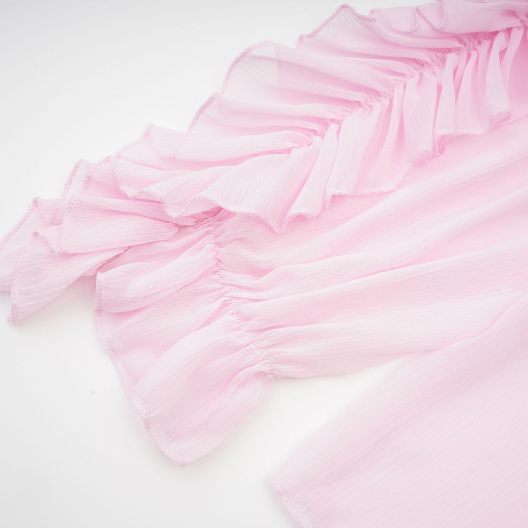 Levoire | Top Sans Bretelles Semi-Transparent Rose